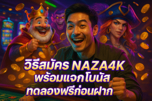 วิธีสมัคร NAZA4K พร้อมแจกโบนัส ทดลองฟรีก่อนฝาก